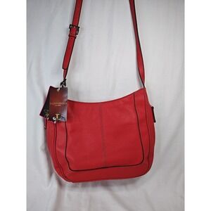 Tignanello Tomato Red Leather Simply Stated Crossbody Bag Purse NWT T82405
